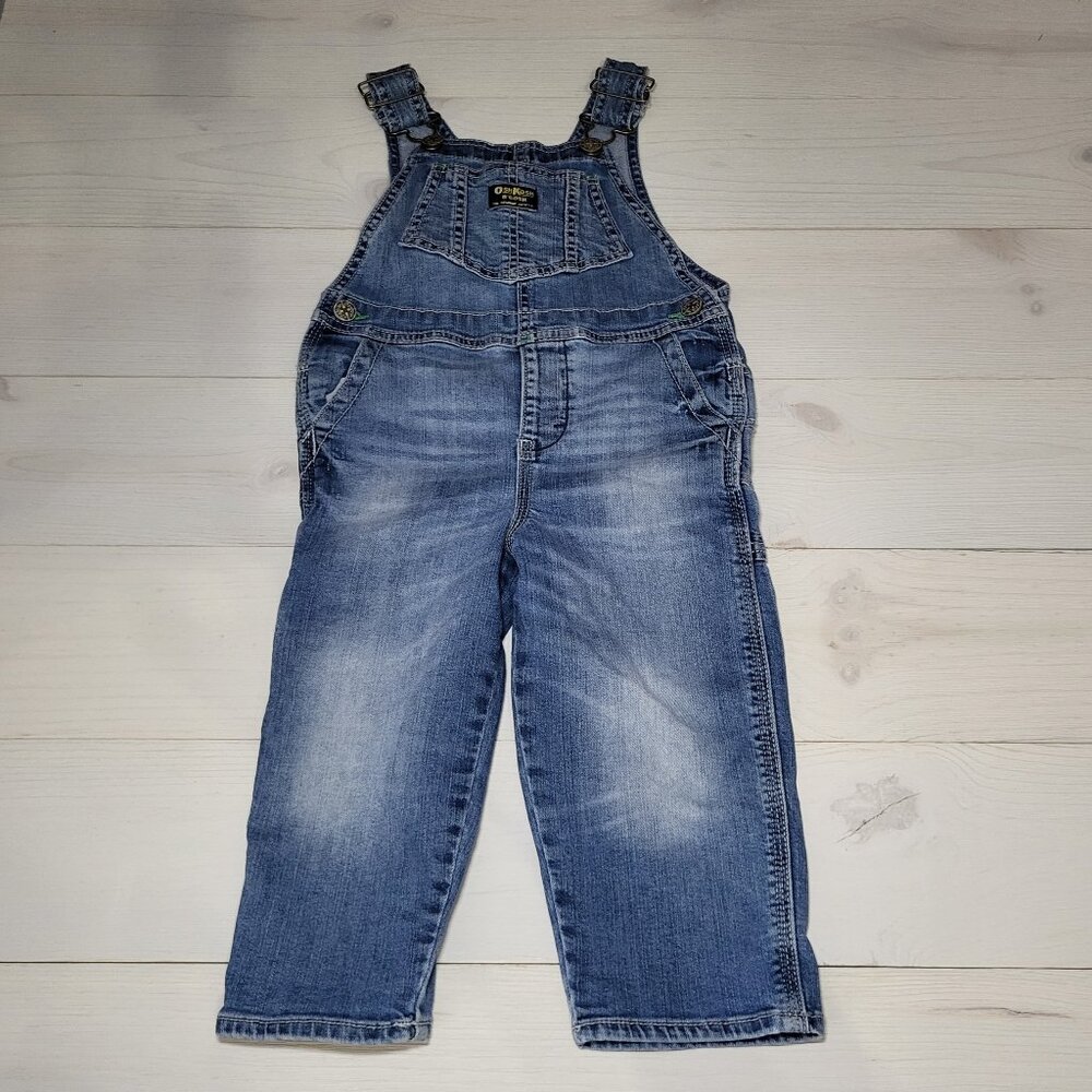 OshKosh B'gosh Toddler Jean Overalls Distressed Denim.